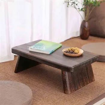 

Japanese Style Antique Solid Wood Tea Table Tatami Small Coffee Table Solid Paulownia Wood Furniture Living Room Low Tea Table