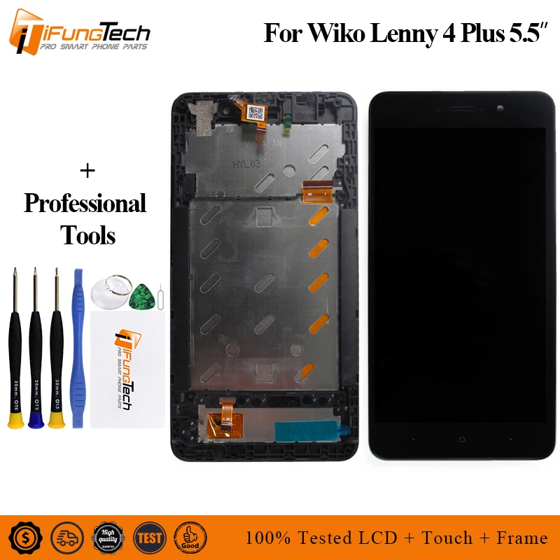 

For Wiko Lenny 4 plus LCD Display +Touch Screen Assembly For Lenny 4 plus lcd Digitizer + tools
