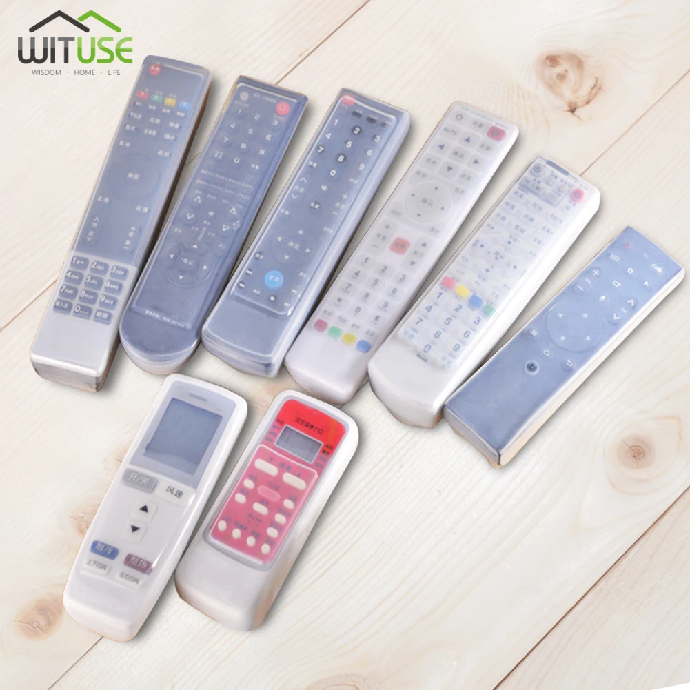 

1PCS Remote Control Cover Silicone Transparent TV Remote Control Case Air Conditioning Dust Protect Storage Bag