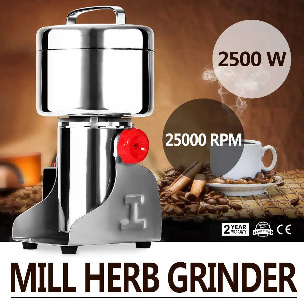 750G High Speed Electric Herb Coffee Beans Grain Grinder Cereal Mill