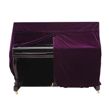 

High Quality Full Practical Piano Cover pleuche Decorated Dust with Macrame for Universal Upright Vertical Piano