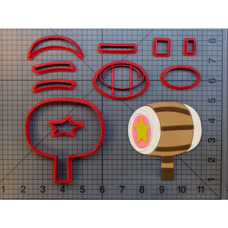 Dededes Молоток Резак для печенья, мастики форма для кекса формы сделаны 3D Печатные Cookie Stamp Set резак для украшение для торта ко дню рождения инструменты - Цвет: Hammer 4 inch