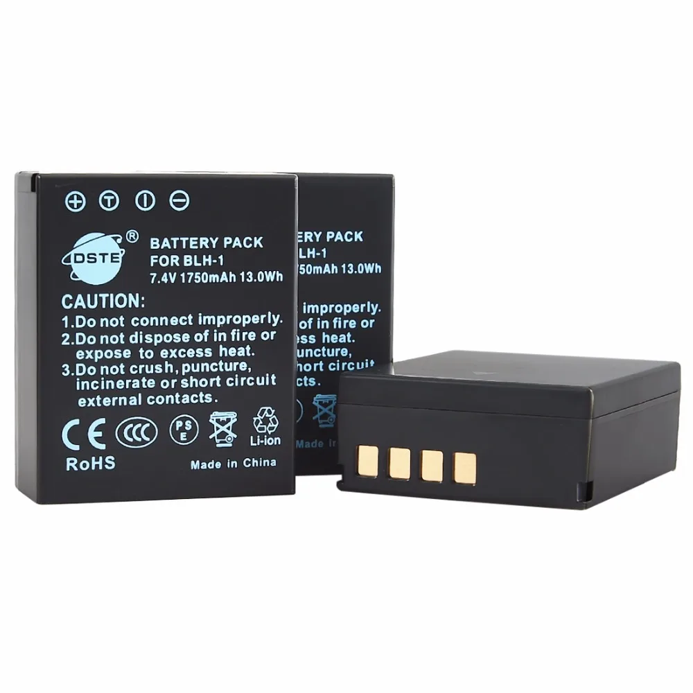 

DSTE 3x BLH-1 Rechargeable Half Decoded Battery for OLYMPUS EM1 MARK II E-M1X Camera