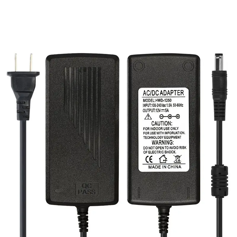 

DC 12V 5A Power Adapter Supply US USA Plug AC Converter Transformers For 5050 3528 WS2811 LED Strip Modules Lighting