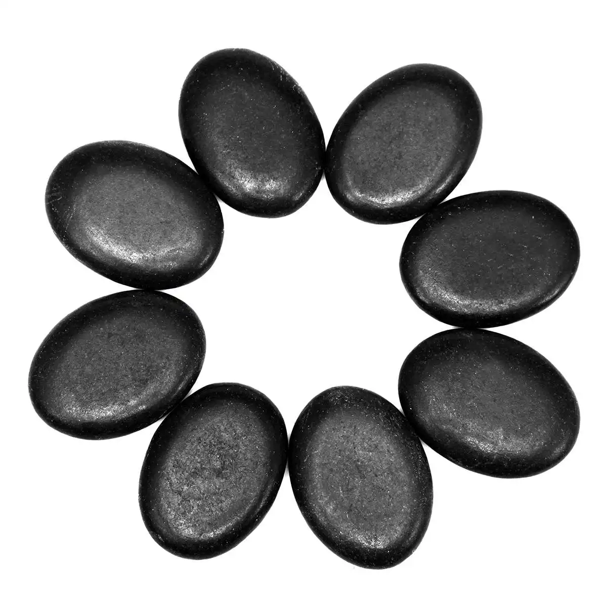 8 шт. массажный камень горячий базальт набор холодная Лава Натуротерапия рок спа Природная Энергия каменный массажер Релаксация черный