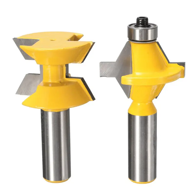

1PC 1/2 Inch Shank Matched Tongue Groove Router Bit Set Edge Banding For Woodworking New Arrival