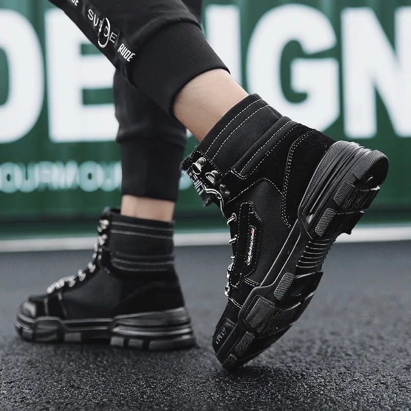 Male Shoe High Help Martin Boots Boots Man Casual Mens Platform Shoes Men Boots Sneakers Zapatos De Hombre Tenis Trainers Scarpe