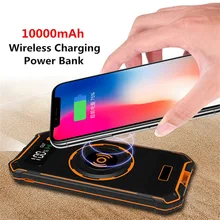 Беспроводной зарядки Мощность Bank зарядное устройство для iPhone X 8 плюс Беспроводной телефон Зарядное устройство Мощность банка для samsung Galaxy S9 плюс huawei P20 10000mA