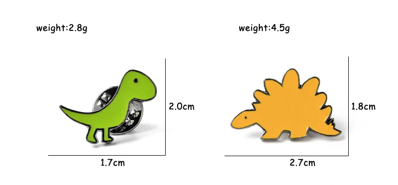 5 шт./компл. 5 стилей, детские толстовки с рисунком динозавра, брошь в виде металлические нашивки на рюкзаке эмали штырь рубашки значков на булавке для Для женщин Для мужчин Модные украшения