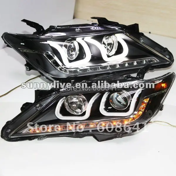 

For TOYOTA Aurion Camry LED Strip U Type Angel Eyes Head Light LD V1