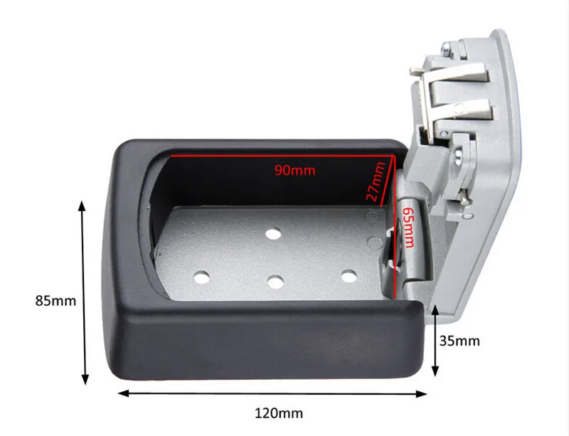 4 цифры металлический открытый безопасный ключ коробка для хранения ключей Органайзер коробка безопасности замок Коробка Открытый настенный чехол для хранения инструментов