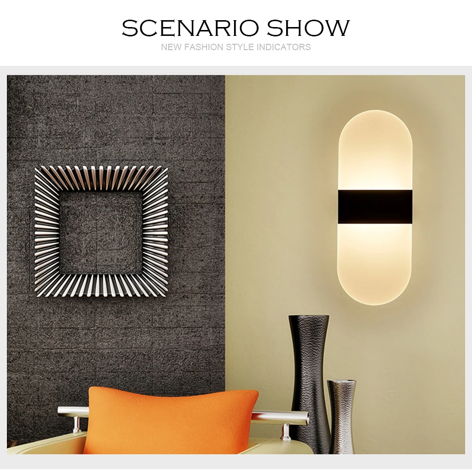 LED Outdoor Wall Lamp Bedroom Living Room Balcony Aisle Bedside Wall Light Corridor Porch Wall Sconce Indoor Outdoor Lighting  (2)