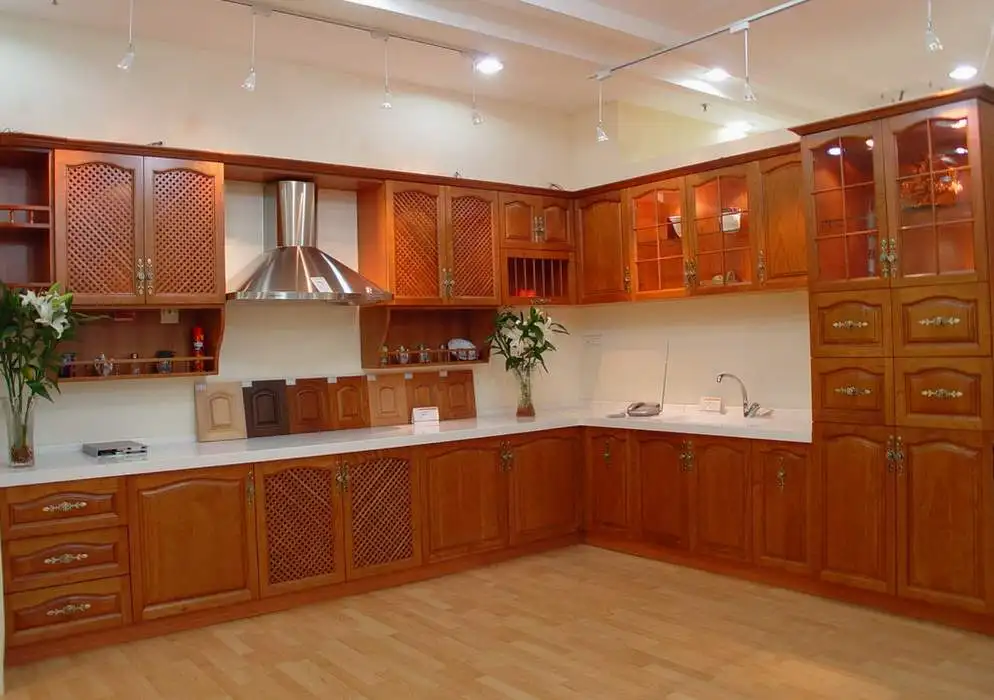 

2019 new design American solid wood cabinet America ktichen cabinet with solid wood door panel