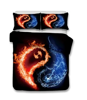 

3D Bedding Set Yin Yang Print Duvet cover set with pillowcase bed set home Textiles