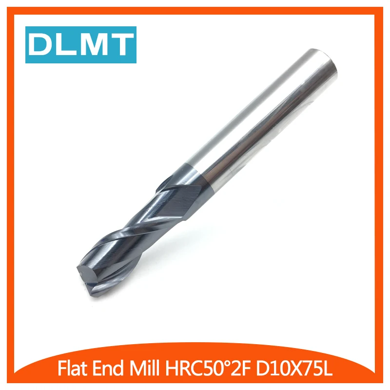 HRC50 2F D10X75L 10mm 1pcs Carbide Flat Spiral Milling Cutter for CNC