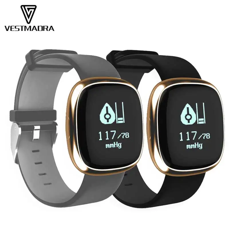 

VESTMADRA P2 Smart Band Blood Pressure Heart Rate Monitor Smart Bracelet Pedometer Sleep Fitness Tracker for Business Affairs