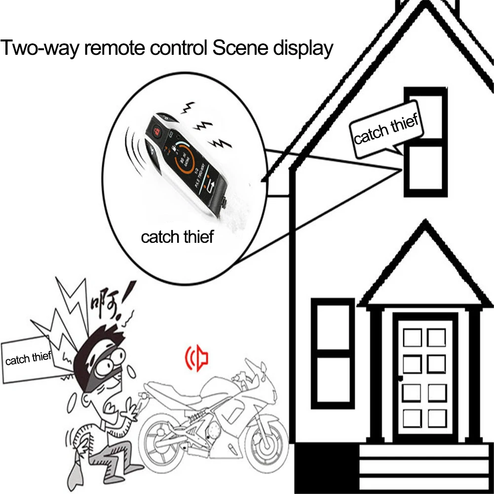 2 Way Мотоцикл сигнализация дистанционного двигателя мото защита универсальный для любой 12V для Honda/Suzuki/Kawasaki Мотоциклы аксессуары
