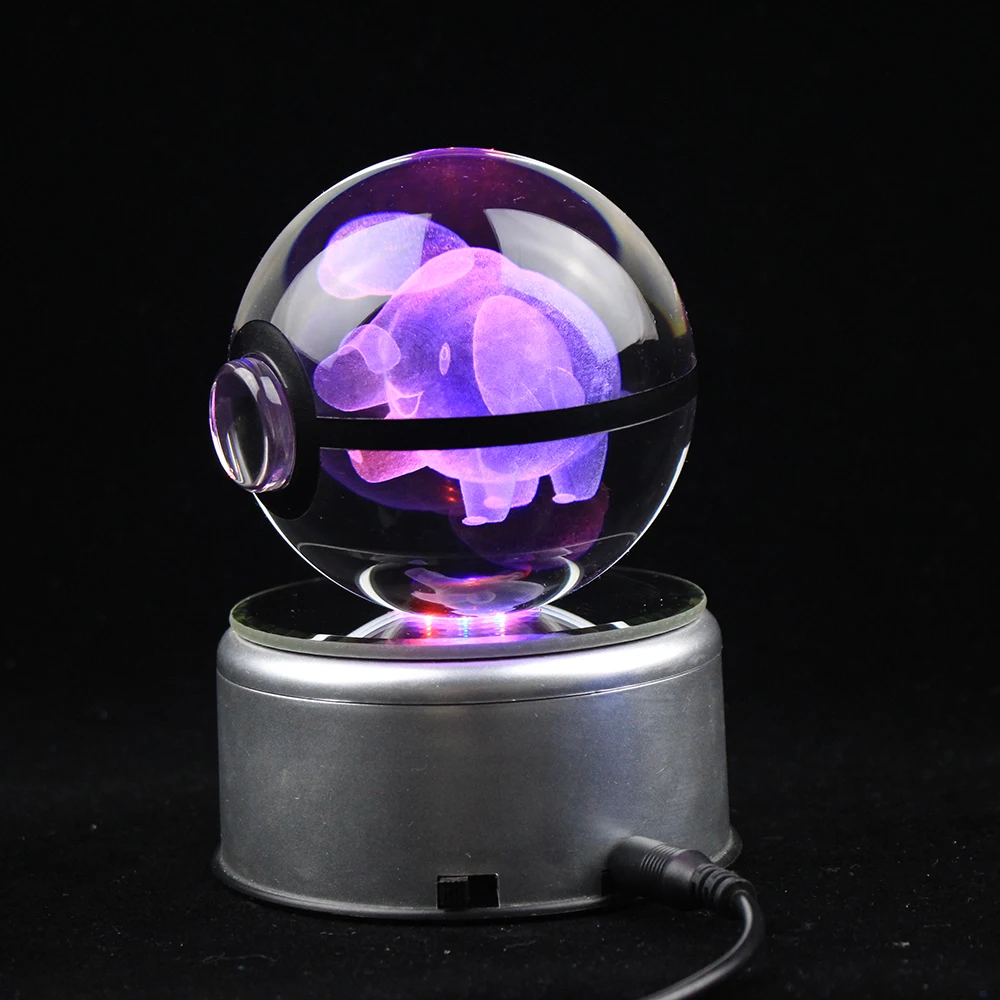 PHANPHY дизайн кристалл Poke Ball 3D Pokemon цифры детский день рождения подарки на выпускной
