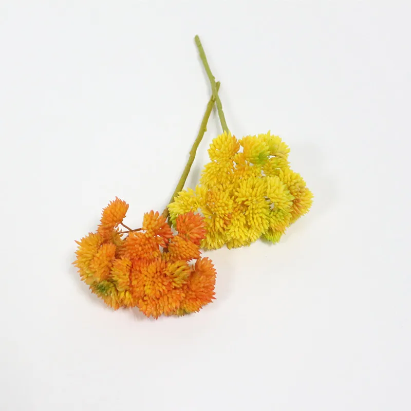 Flone Soft Rubber Artificial Rice Tsai Ball Fruit Hydrangea Simulation Fake Flower Real Touch Succulent Plant Party Family Decor (8)