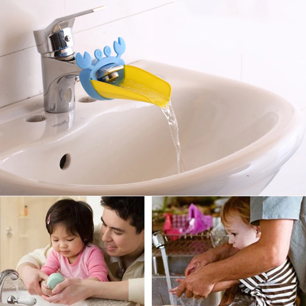 Us 1 79 31 Off Bathroom Crab Faucet Extender Children S Guide Cute Sink Faucet Extension Cartoon Baby Hand Washing Faucet In Baby Tubs From Mother