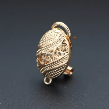 

Retro Metal Clip Earring Post with a Loop Hanger 12*20mm Hollow Oval DIY Findings for Pearls Stud Earrings Jewelry Making