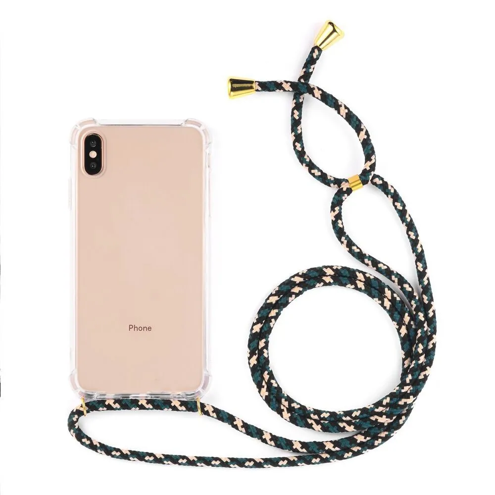 Transparent Soft TPU Cell Phone Case With Lanyard Necklace Shoulder
Neck Strap Rope Cord for iphone 6 7 8 plus x xs xr xs max