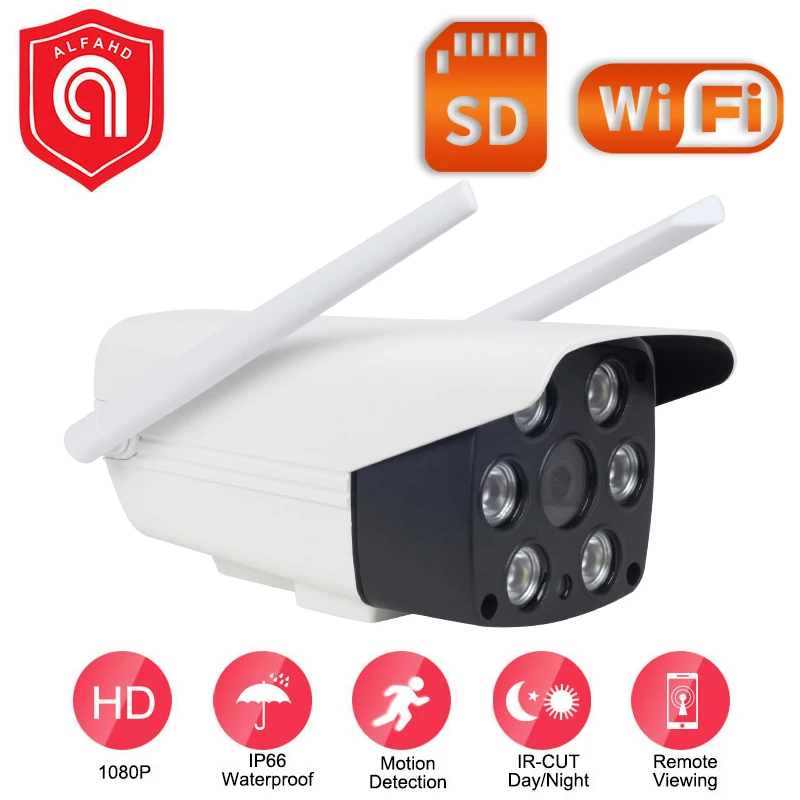 

IP Camera WiFi 1080P Wireless Wired HD Waterproof WiFi IP Camera Surveillance Outdoor Camera Security Night Vision