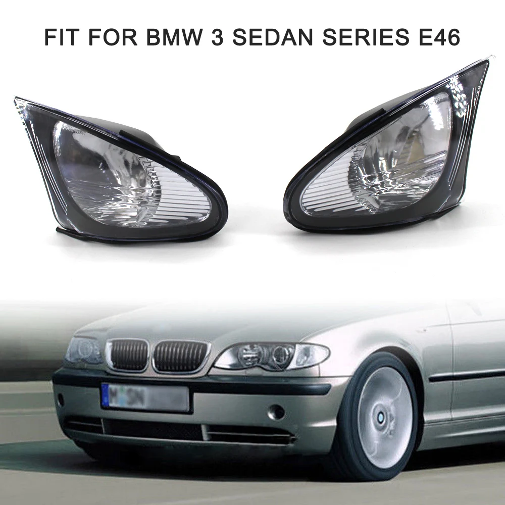 Угловой габаритный парковочный светильник, правый/левый, желтый, отделка 63136915382, подходит для BMW 3 серии E46 2002-2005, автомобильные аксессуары - Испускаемый цвет: White
