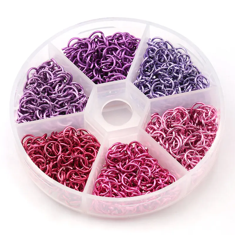 6mm colorful aluminum Open Jump Rings Split Rings Connectors for necklace bracelet DIY Jewelry Making Accessories 1080PCS/box