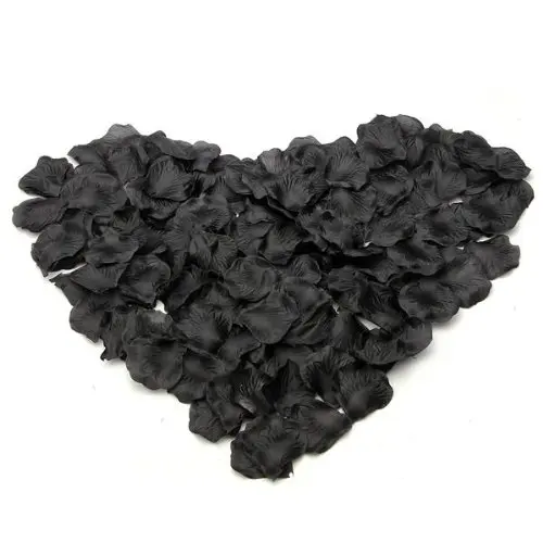 

Lot 500 pcs Rose Flower Petal Confetti Wedding Party Table Deco Baptism BLACK