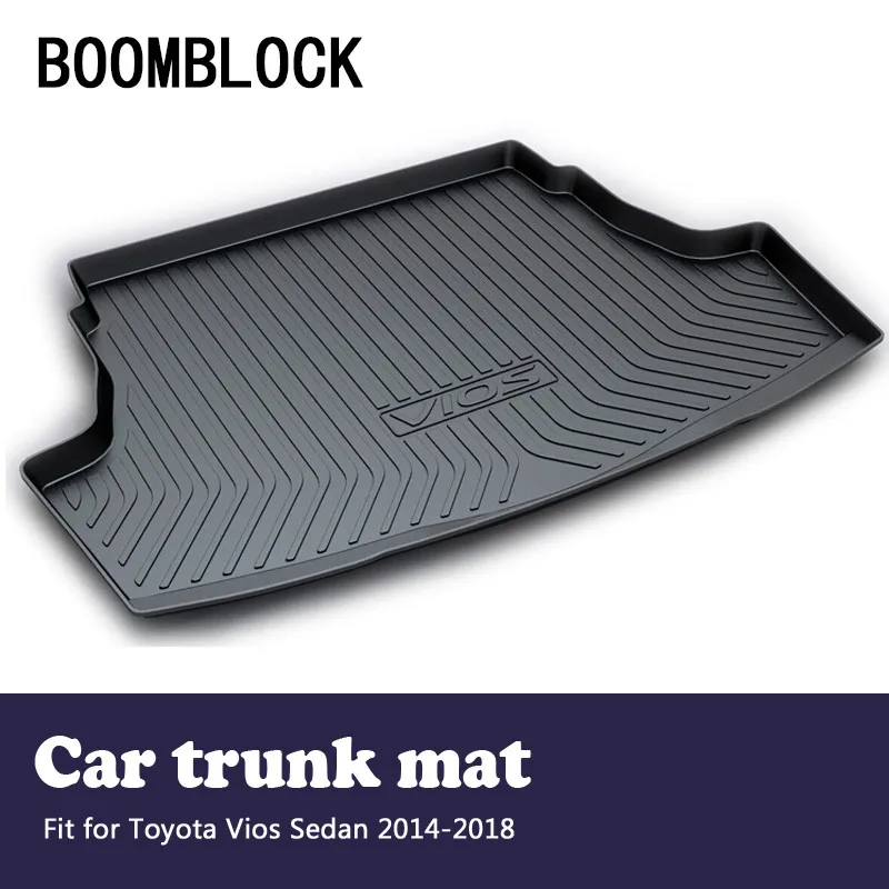 

BOOMBLOCK For Toyota Vios Sedan 2014 2015 2016 2017 2018 Waterproof Anti-slip Car Trunk Mat Tray Floor Carpet Pad Protector