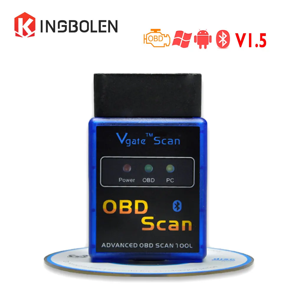 Prix pour Super mini ELM327 V1.5 Bluetooth Vgate Scan Sur Android OBD2/OBDII Elm 327 v1.5 Outil De Diagnostic et Lecteur de Code puce PIC18F25K80 Prix pour Super mini ELM327 V1.5 Bluetooth Vgate Scan Sur Android OBD2/OBDII Elm 327 v1.5 Outil De Diagnostic et Lecteur de Code puce PIC18F25K80