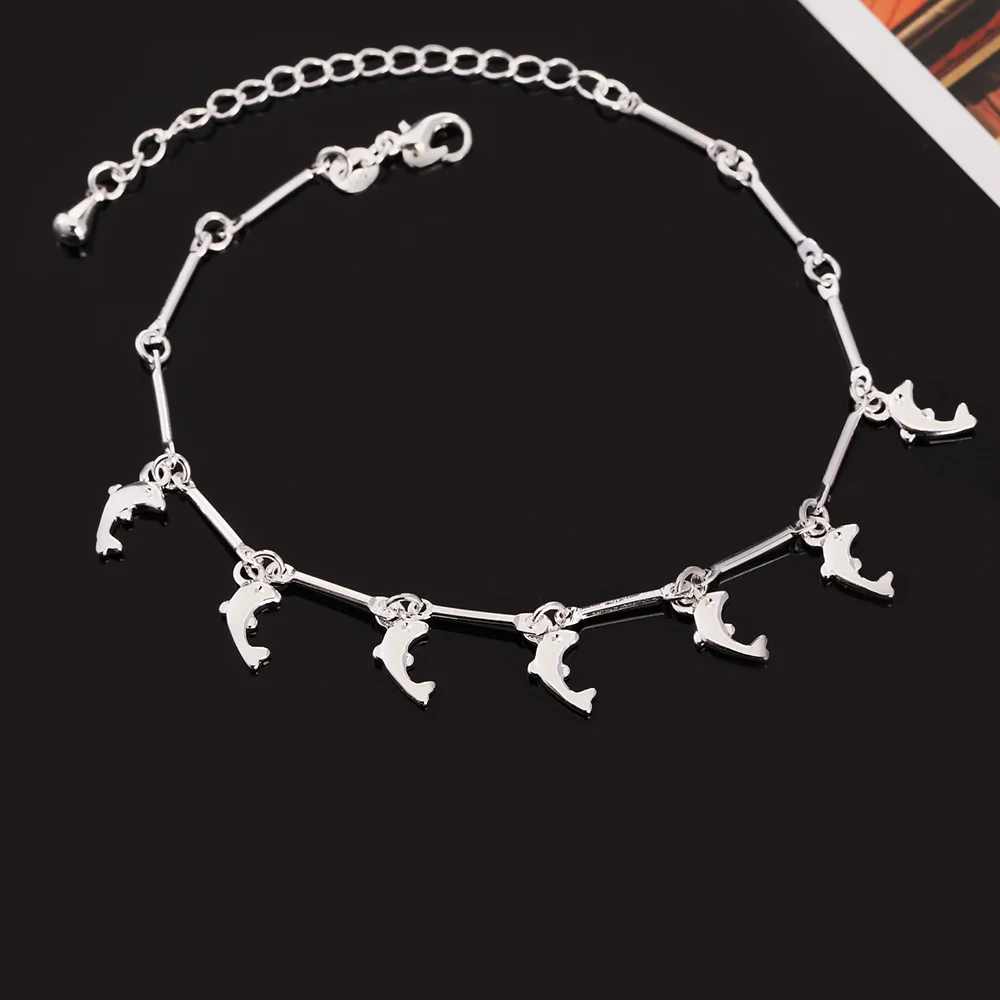 New Arrive Beautiful Silver Bracelet Noble Dolphin Lady Chain Fashion