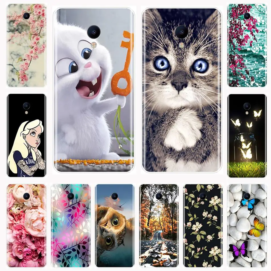 جراب هاتف ل Meizu M6 M6S M5C M5 M5S M3S M3 M2 لينة سيليكون TPU الأزياء رسمت الغطاء الخلفي ل Meizu m6 M5 M3 M2 ملاحظة حالة
