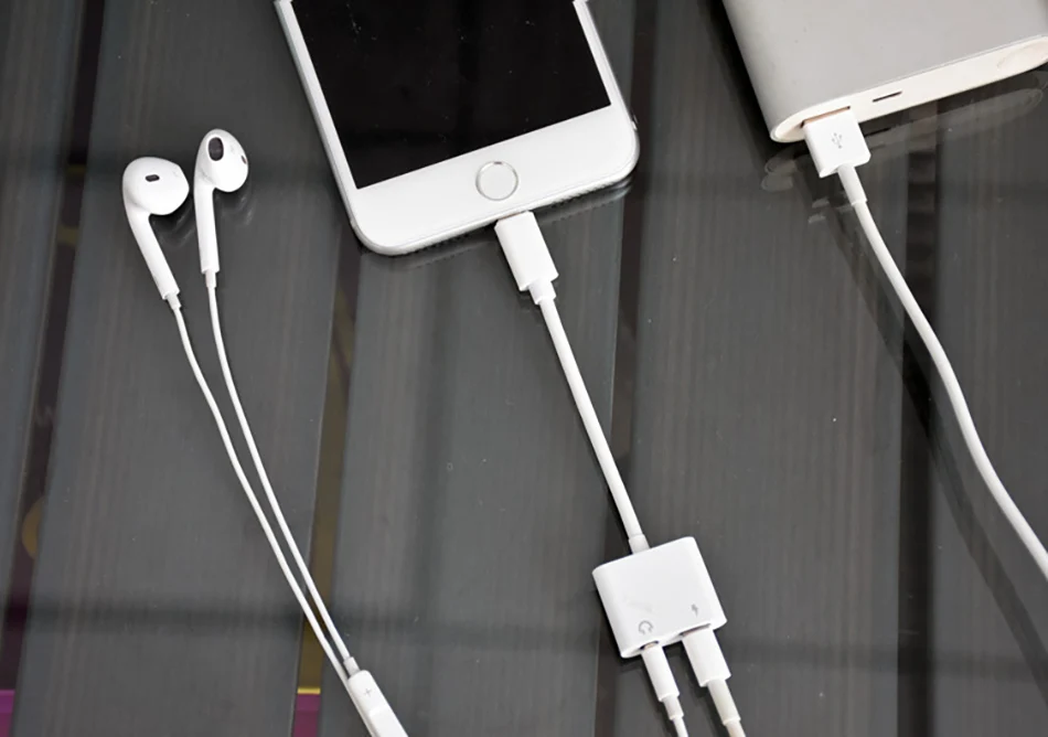 !ACCEZZ 2 in 1 Headphone Adapter For iPhone X 7 8 Plus XS MAX Lighting Adapter 3.5mm Jack Audio Cable Earphone Charging Adapters (9)