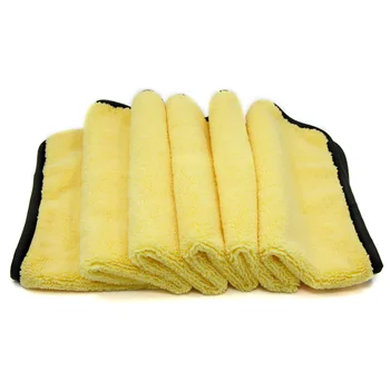 

Large Size Microfiber Car Cleaning Towel Cloth Multifunctional Wash Washing Drying Cloths 92*56cm Yellow Super Absorbent Hemming