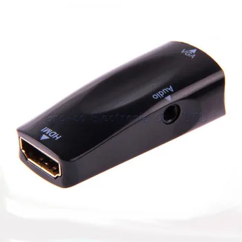 

10pcs Gold Plating HDMI Female TO VGA Female adapter with audio port HDMI TO VGA converter