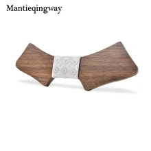 Mantieqingway в виде геометрических фигур деревянный галстук-бабочка для мужчин artisnal деревянный галстук-бабочка нашейные аксессуары 3D классические деоевянные Gravata Галстуки Для Свадьба