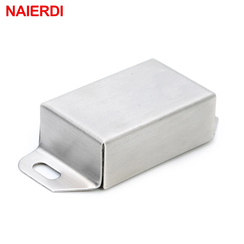 Magnetic Cabinet Catches NAIERDI Cabinet Catches Stainless Steel Magnetic Door Stop Closer Kitchen Damper Buffer For Cupboard Wardrobe Furniture Hardware magnetic cabinet catches door closer door catches magnetic cabinet latches cabinet door latch door stops cabinet door stop cabinet door buffer