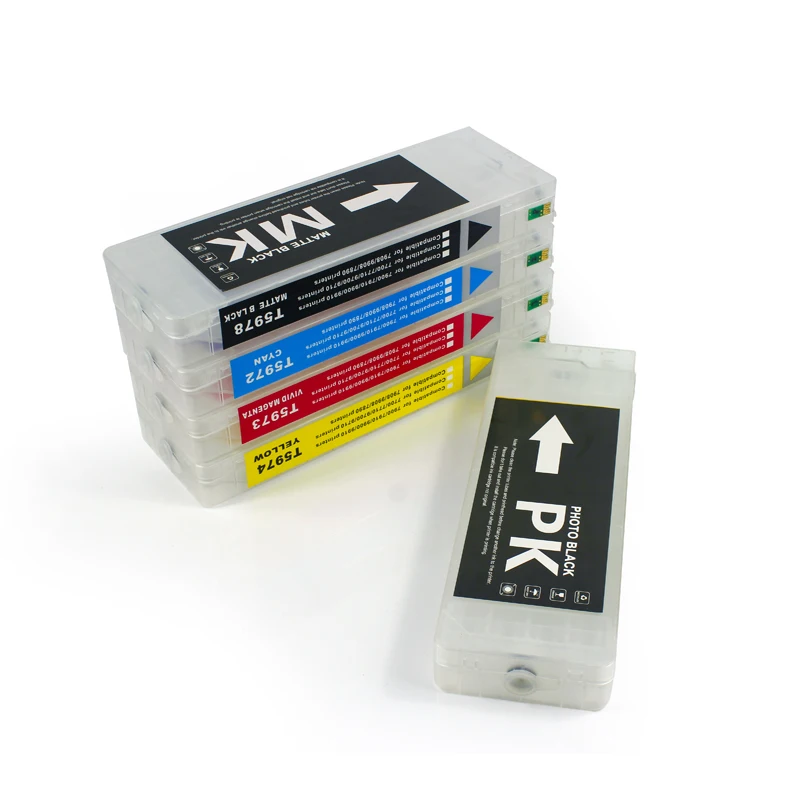 

E-deal refillable ink cartridge for Epson stylus pro9700 pro7700 pro9710 pro7710 with resettable chip 700ml 5colors