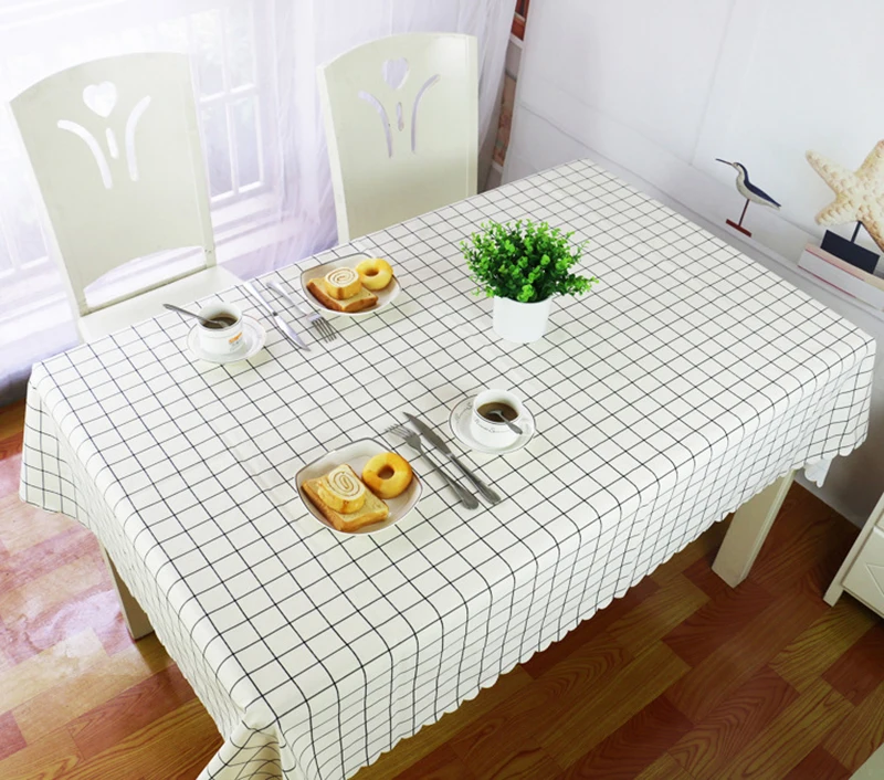 

Modern simple waterproof oil - proof wash grid table cloth anti - hot easy to do tea table cloth hotel tablecloth