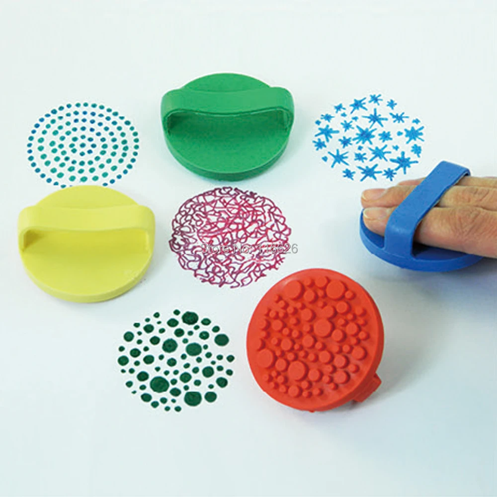 Buy Free shipping children handmade DIY painting rubber stamp withcartoon