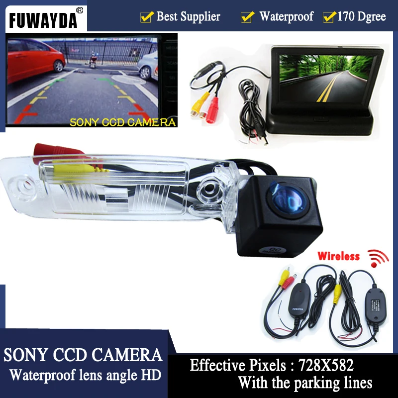 FUWAYDA Auto Parking SONY HD CCD Car Rear View Camera With 4.3 inch Car