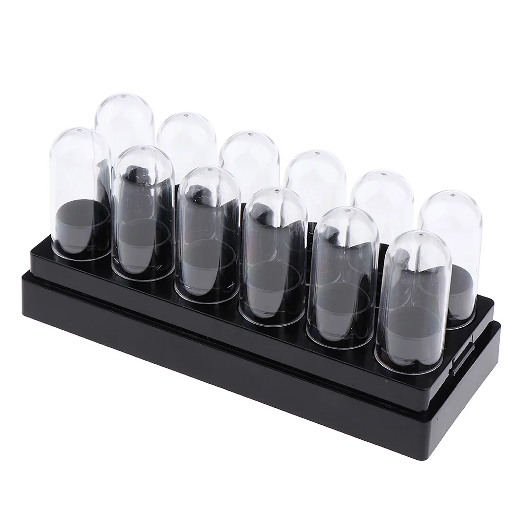 Set of 12 Holes Round Empty Lip Balm Lipstick Containers Lip Gloss Tubes Mold Sets 9.3mm 