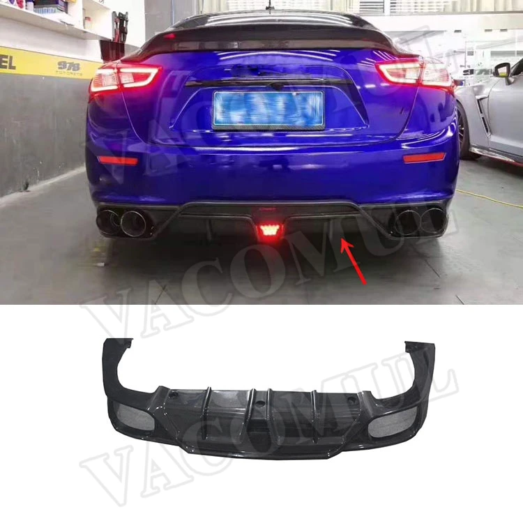 Задний спойлер с рассеивателем для губ из углеродного волокна для Maserati Ghibli Q4 2014-2017 Задний спойлер с рассеивателем для губ из углеродного волокна для Maserati Ghibli Q4 2014-2017