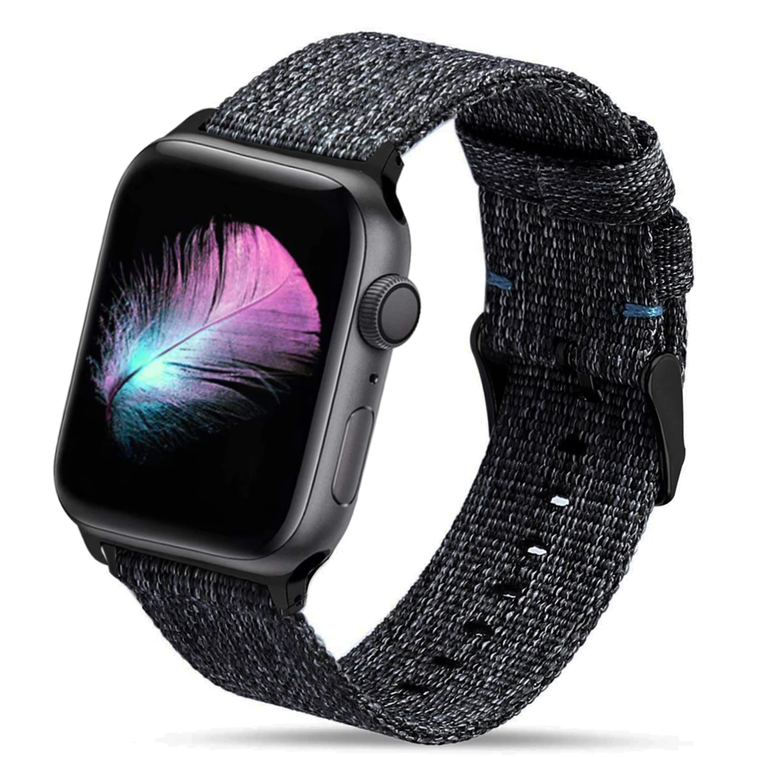 Нейлоновый ремешок для часов Apple Watch 5 4 3 42 мм 38 44 40 браслет спортивные петли