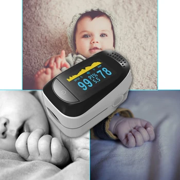 

Oximeterfinger Pulse Oximeter Monitor Portable Finger Clip Type Pulse Oxygen Saturation Detector Home LED Screen Heart