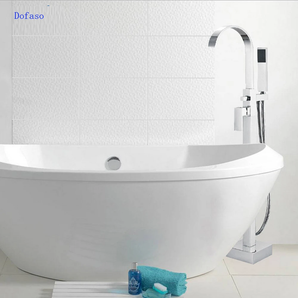 

Foyi brand bathroom tub shower set products bath mixer banheira floor bathtub shower faucet Floor Stand Faucets