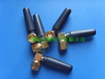

Free Shipping! 10pc wifi Bluetooth antenna SMA elbow gilded 2.4ghz omnidirectional gain small antenna sensor