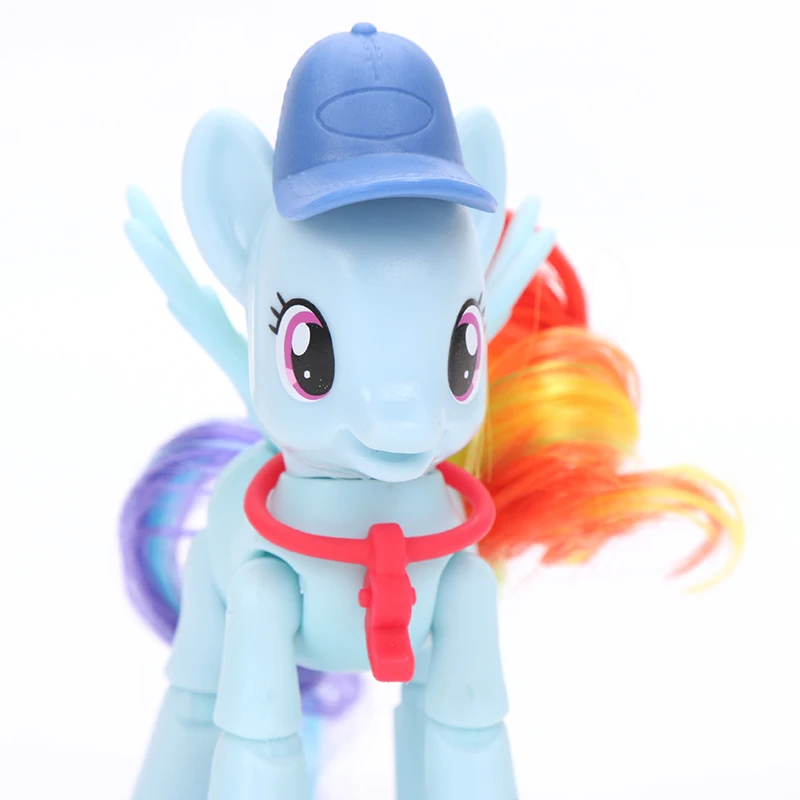 9 см Исследуйте подвижные игрушки My Little Pony Флаттершай Пикник Poseable Эпплджек пони ПВХ фигурка Коллекционная модель